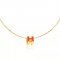Hermes Cage d'H Necklace Orange in Lacquer Yellow Gold